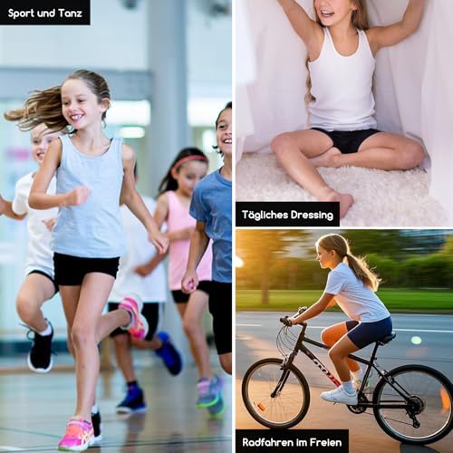 Moitiy Radlerhose Kinder Mädchen Kurze Hosen Mädchen Sporthose Kruz Hose Baumwolle Sport Shorts Sommerhose 10-12 Jahre