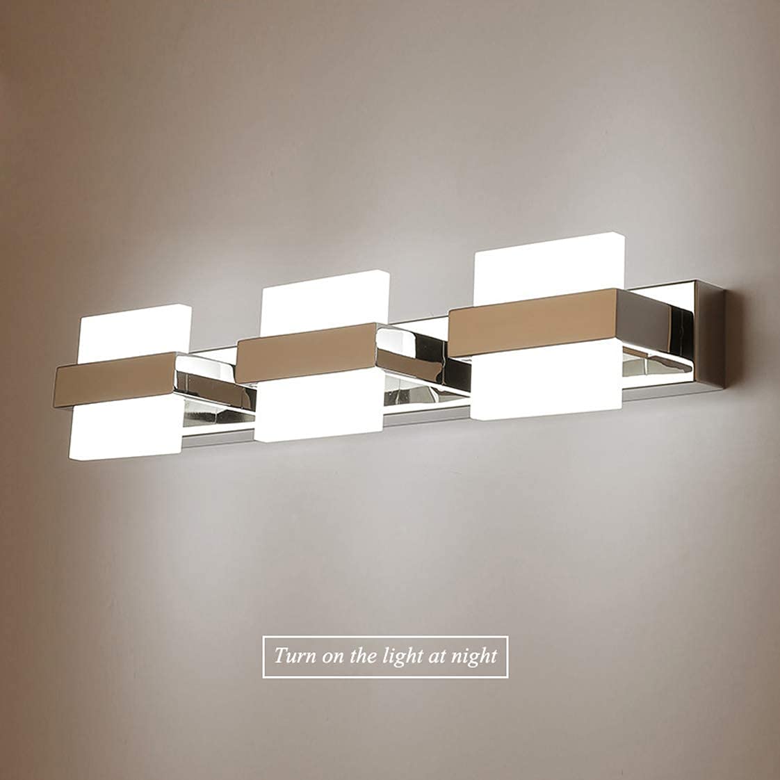LED-Spiegelleuchte für Badezimmer, wasserdicht, Make-up-Spiegelleuchten, Acryl-Lampenschirm, Make-up-Waschtischleuchten, Sockel aus Edelstahl, Wandleuchte, Schrank- und Toilettenbeleuchtung Decoration