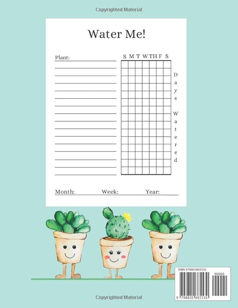plant-watering-log-track-plant-watering-houseplants-outdoor-plants-rose-amellie-9798820665530-amazon-com-books for Free Printable Plant Watering Schedule Plant Watering Log: Track Plant Watering, Houseplants, Outdoor Plants: Rose, Amellie: 9798820665530: Amazon.com: Books for Free Printable Plant Watering Schedule