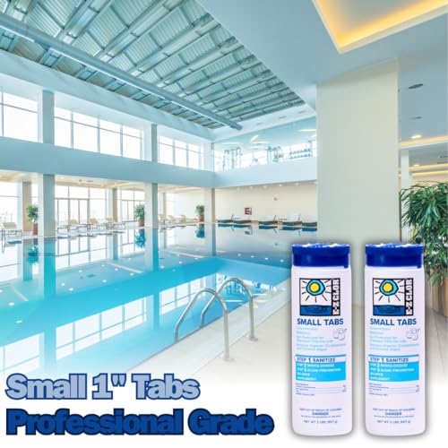 E-Z Clor 1" Chlorine Tabs, Swimming Pool Chlorinating Sanitizer, 2lb Each Bottle - 2 Pack - Thumbnail 3