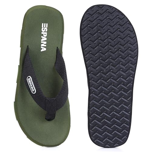 Image of ESPANA Super Soft Orthopedic Men's Slipper - Black | Soft EVA, Non Slip, Lightweight | Comfortable Flip Flops for Home | Diabetic Care Dr. Slippers with Extra Comfort | Daily Use Chappal