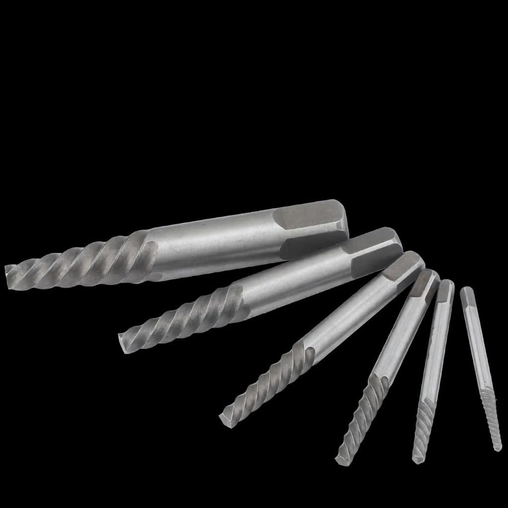 48-Piece Impact Bolt Extractor Screw Remover Set with HSS Bits Spiral Extractors Adapters Solid Carrying Case for Removing Damaged Rusted Fasteners