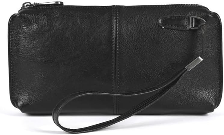 Wallet Men's Handbag Genuine Leather Soft Clutch Bag Retro Oxhide Long Leisure Phone Minimally Designed
