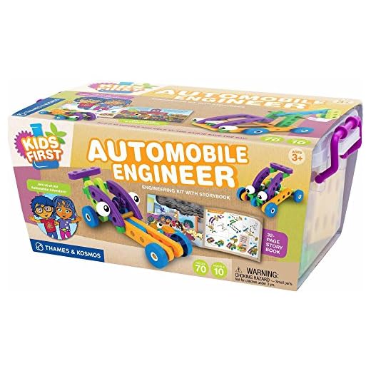 Kids First Automobile Engineer Kit | STEM | 32 Page Full-Color Illustrated Storybook | Ages 3+ | Preschoolers and kindergartners | Develop Fine Motor Skills | Parents Choice Gold Award