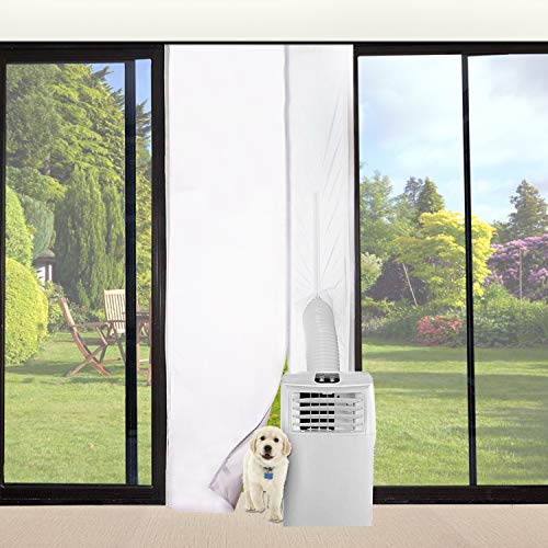 FUNTECK Screen Door Seal for Portable Air Conditioner and Tumble Dryer, Snap Shut