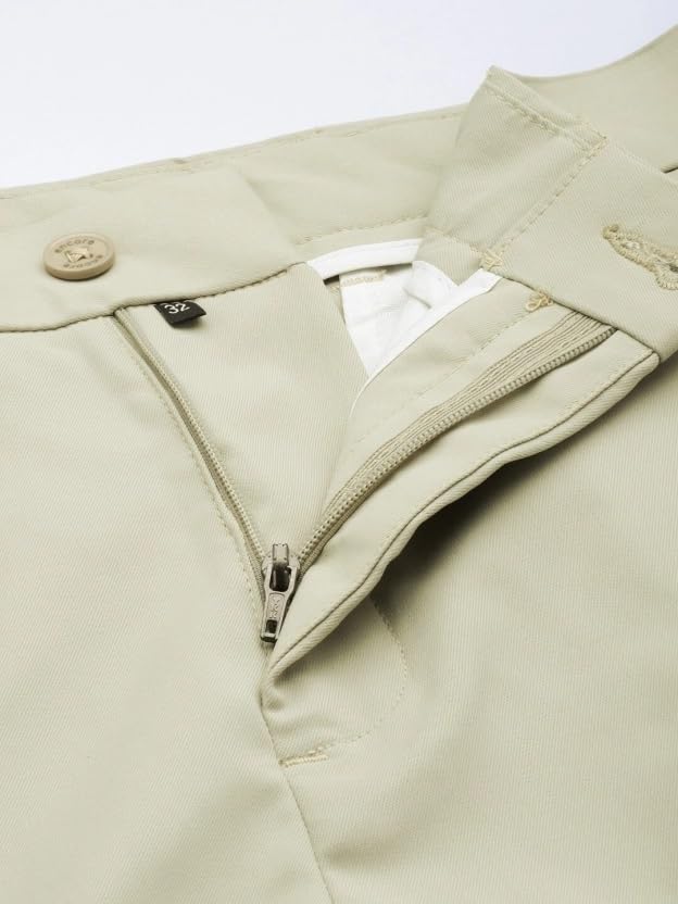 Image of MALENO Slim Fit Ankle Length Cotton Lycra Blend Formal Trouser for Men | Stretchable Ankle Length Formal Pant for Men