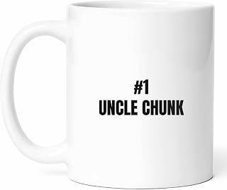 # 1 Uncle Chunk Mug - Fun Coffee Cup - Funny Gift From Niece - Family Tea Mugs - Relative Cups - 11 Oz Ceramic Gifts For Birthday, Him, Her, Christmas, Reunion, Gathering, Uncles Day
