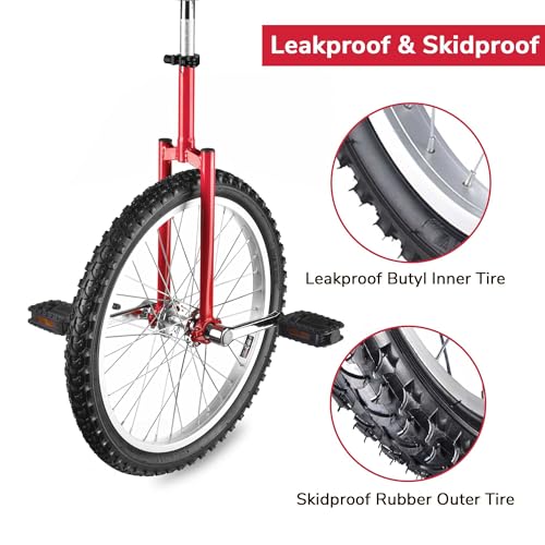 Image of AW 16 /18 /20 /24 Inch Wheel Outdoor Unicycle Adjustable Seat Exercise Bicycle Fit Adults Kids Outdoor Sports Fitness Exercise, for Choice
