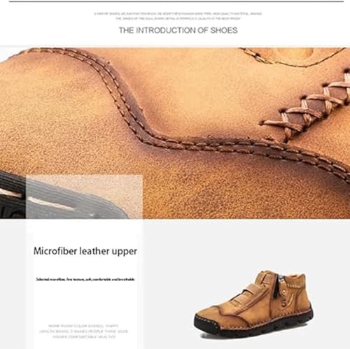 Matufit Shoes for Men, Men's Genuine Leather Waterproof Non-Slip Fashionable Orthopedic Shoes, Slip On Loafers3