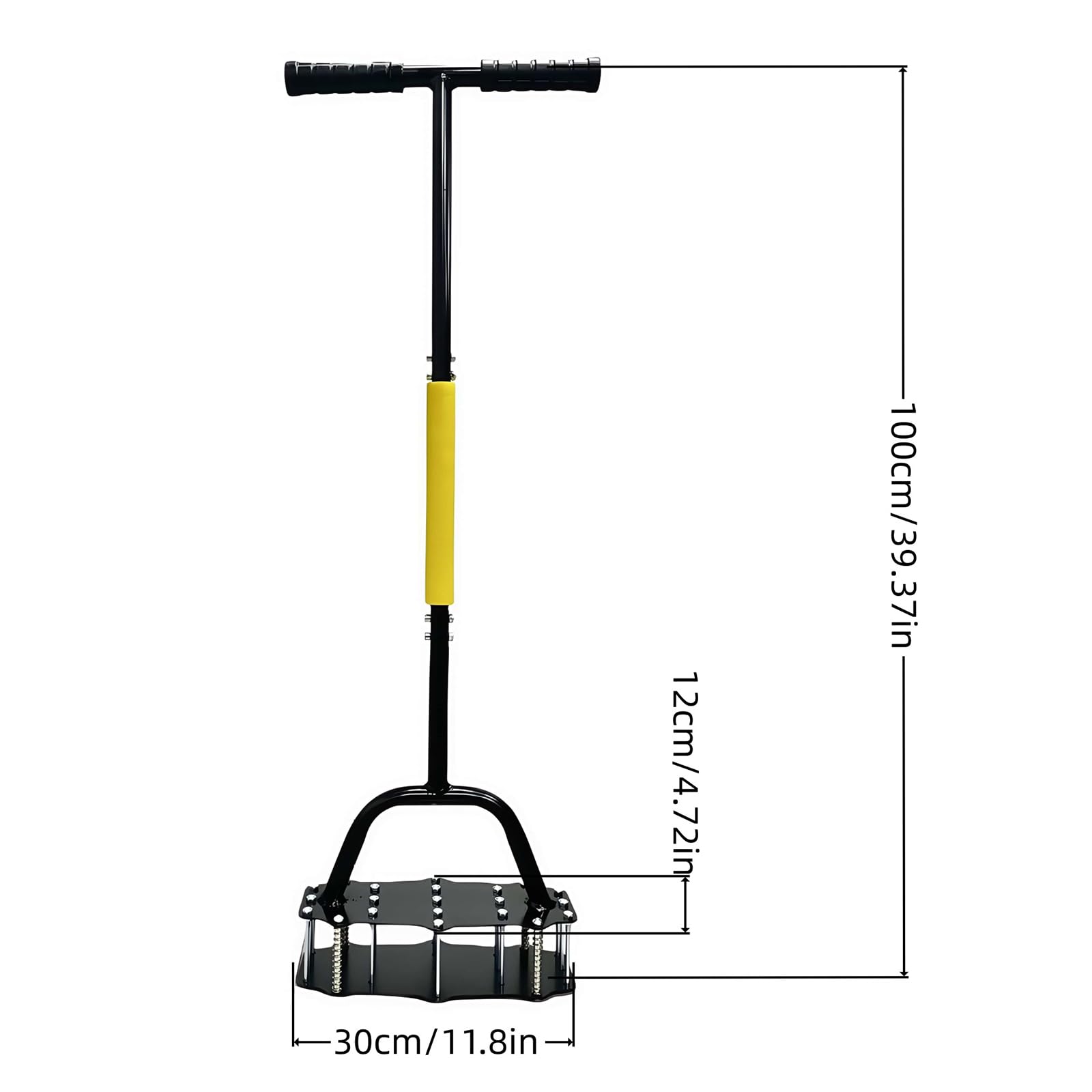 GOURIXIN Arieggiatore per Prato Manuale, Areatore Giardino con Chiodi in Metallo Antiruggine per Erba, Giardino e Cortile per l'Arieggiatura Manuale del Terreno