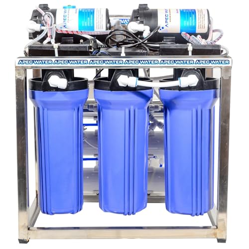 Image of Apec Water 25 LPH Commercial RO + UV Water Purifier with Double Pump Purification and Fully Automatic Function, TDS Adjuster, Blue