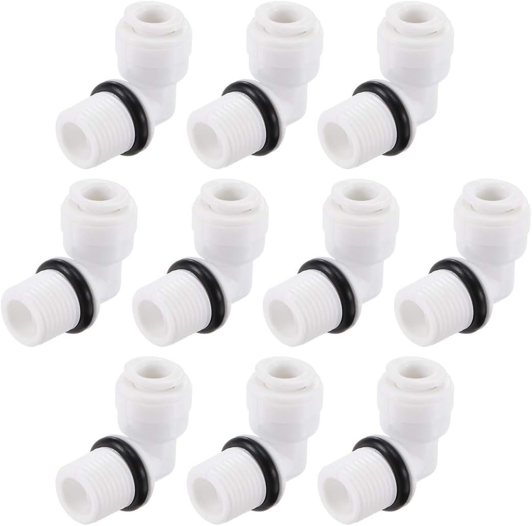 sourcing map Rápido Conector Tipo L G1/4 Macho Rosca a 1/4