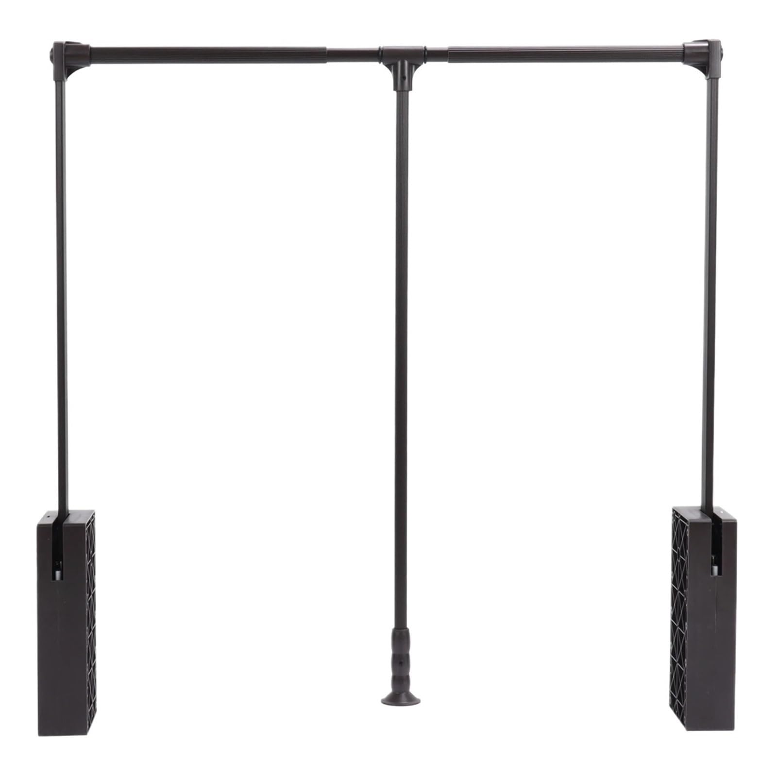 ATEUXOL Adjustable Pull Down Wardrobe Rail Pull Down Wardrobe Rail Lift Collapsible Closet Rod Retractable Hanger Organizer