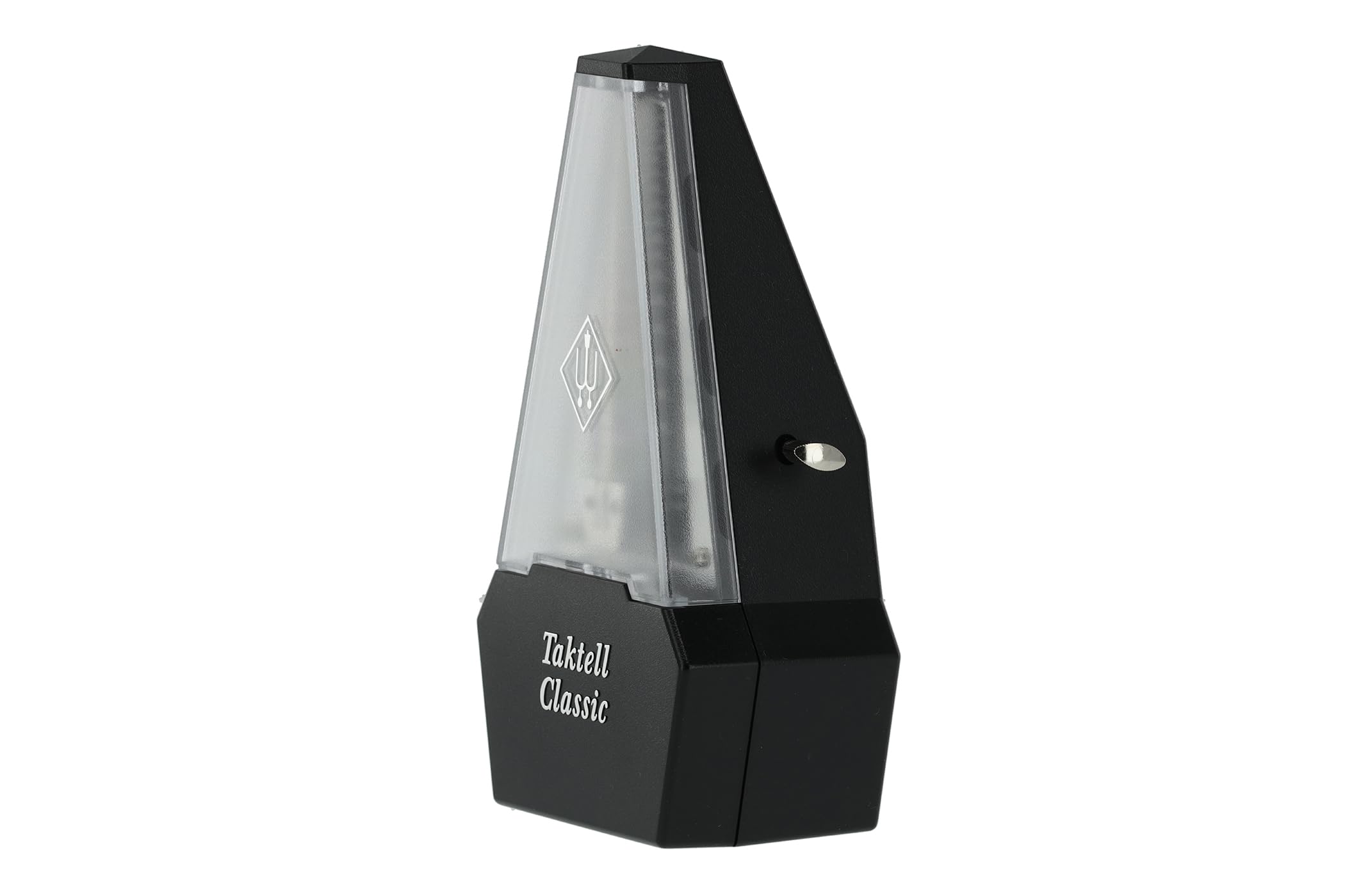 Wittner Metrónomo Taktell Classic Serie 829 - Carcasa de plástico - Sin campana - Negro/Plateado - Mecánico con cuerda - No se requieren baterías - Hecho en Alemania