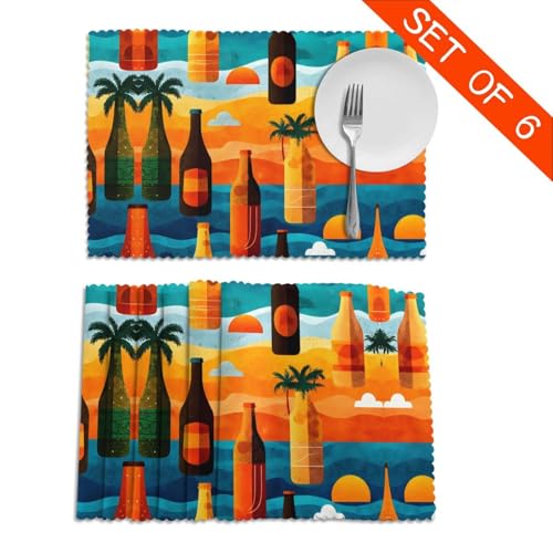 Set de table coucher de soleil pour repas de famille estivaux - 5