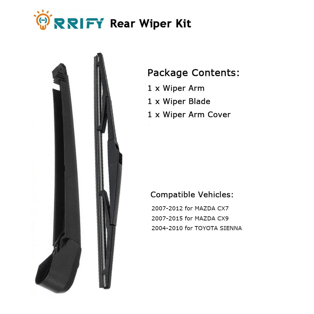 HOSAIRY Rear Wiper Arm & Blade Set For Toyota Sienna 2004-2010 & Mazda CX-7 CX-9 2007-2015 - View #7