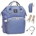Zaino Mamma neonato Fasciatoio, Multifunzione Bambino Borsa Nappy Stoffa Zaino Grande Capacità Viaggiare con 3 tasche isolanti bottiglia Zaino per Mamma Papà (Viola)
