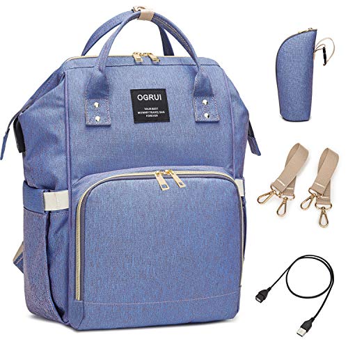 Pañal Bolso Mochila  de Viaje Gran Capacidad Impermeable Bolsos Cambiadores Multifunción