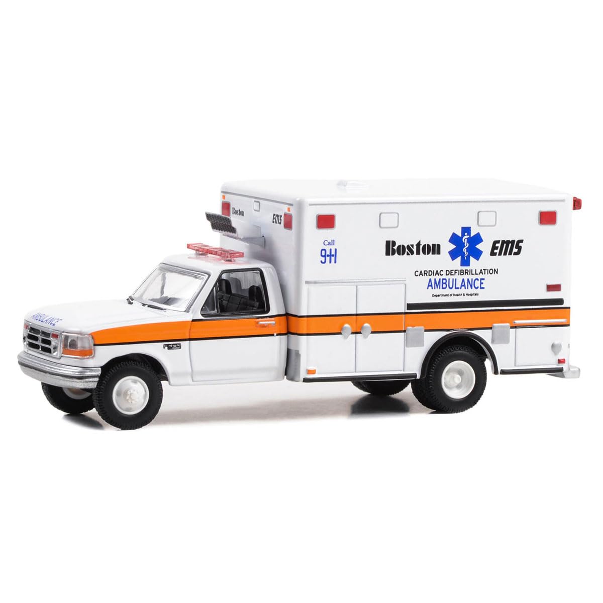 Diecast 67066 First Responders - 1994 F-350 Ambulance - Boston EMS