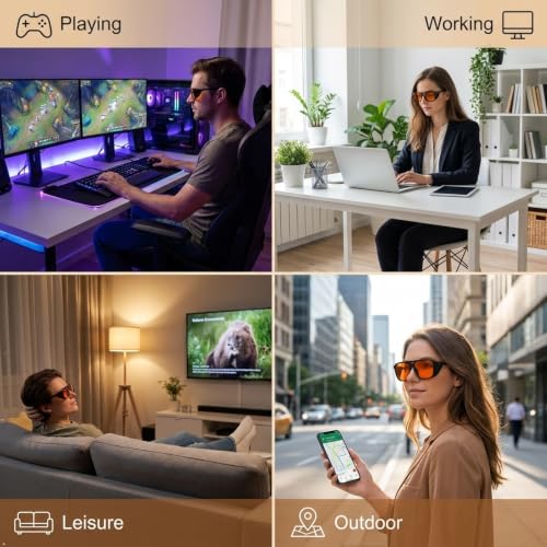 Image of Eyekepper Blue Light Glasses for Woman /Men /Women, Blocking, Fit over Amber