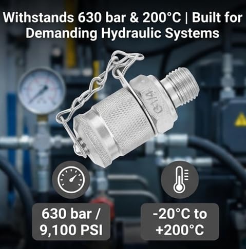 Image of G1 /4-M16x2 Hose Connector Hydraulic Test Adapter Pressure Measuring Point Coupling for Pressure Monitoring System