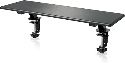suptek Monitor Stand Riser for Computer, Laptop, Printer, Notebook and All Flat Screen Display with Extra Large Vented Wooden Platform and Height Adjustable Underneath Storage Space (DSF2)