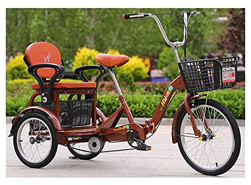 Triciclo para adultos plegable, con cesta de carga, para compras, paseos y picnic miniatura 1