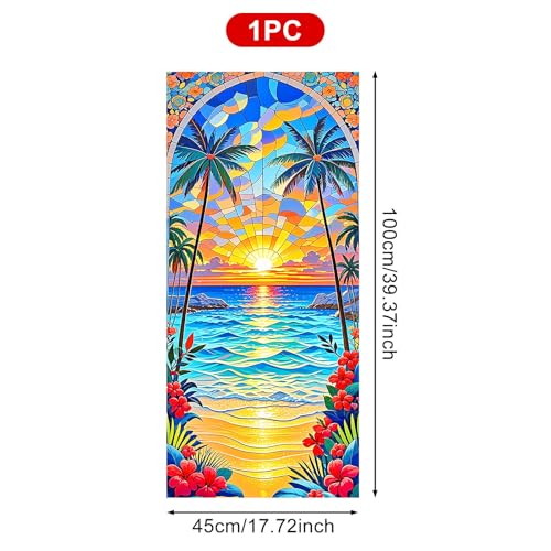 Vinilo decorativo BlissYard con diseño playa 17.7x39.3 in miniatura 3