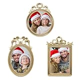 GIFTY GIFTY Royal Vintage Mini Frame Set/Set of 3/2.25x3 & 3x3 In | For Tabletop Display | Perfect for Home Decor, Wedding, Graduation, Or Milestone Photos (Gold) W/Gift Box