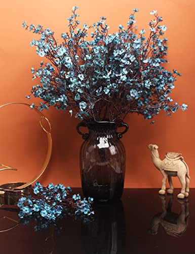 Babys Breath Silk Artificial Flowers Bulk 12pcs for Fall Decor Fake Flower Bouquet Bulk for Home Kitchen Indoor Bouquet Floral Arrangement Table Centerpieces Party Decor(Autumn Blue 12pcs) - Image 2