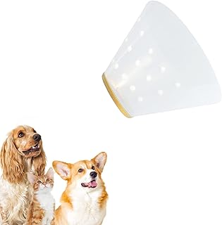 Cat Cone Recovery, Soft Comfortable Adjustable Elizabethan Cat Collar, Pet Recovery E-Collar, Anti-Bite/Lick Pet Collar for Cat, Small Medium Dog, Rabbit (M)
