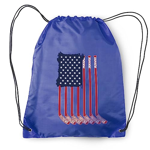 ChalkTalkSPORTS Hockey Sport Pack Cinch Sack | American Flag Sticks2