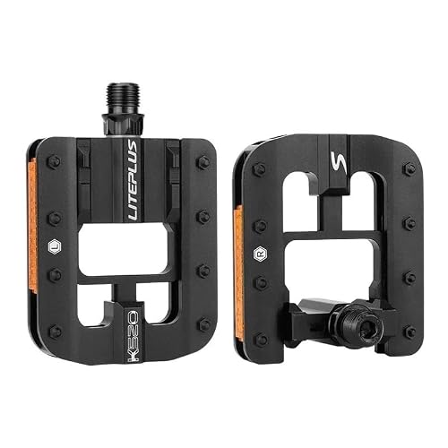 JIASHUNHE Bike Pedals Folding Bicycle Pedals Anti-slip All-aluminum Alloy Quick Bike BMX Parts(Black PEDAL)