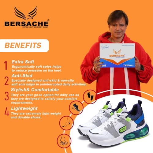 Image of BERSACHE Sneaker, Loafers,Casual with Extra Comfort Sneakers for Men(Multicolor)