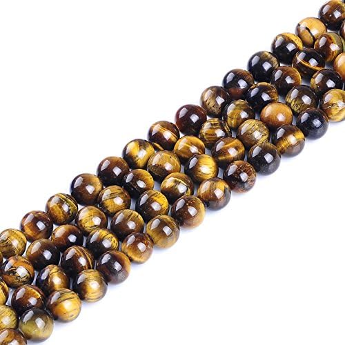Ruilong AAAA Natural Tiger Eyes Gemstone Beads for Jewelry Making (8MM), 8 mm - Image 3