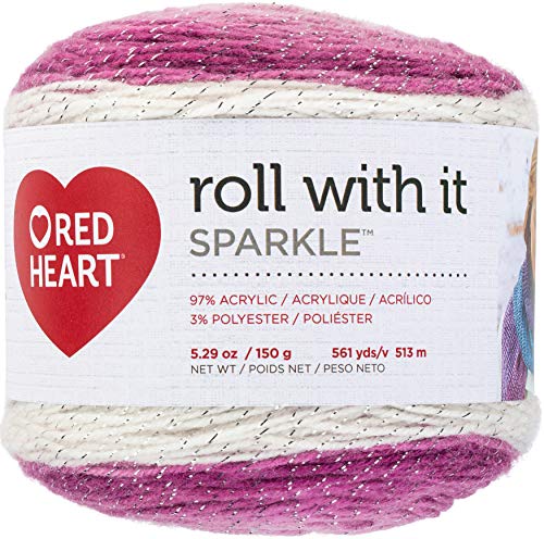 Red Heart Roll with It Sparkle Yarn - Pixie