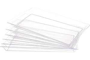 SUT 12 Pack Clear Plastic Serving Trays, 15’’×10’’ Rectangle Serving Platters Disposable Food Trays