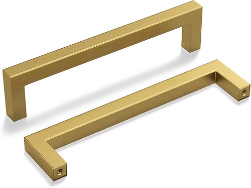 Goldenwarm - Manijas para cajones, tiradores de gabinete de latón cepillado acrílico, tiradores para aparador, manijas de cocina, tiradores para