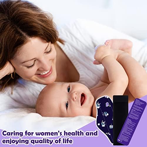 Rovtop Reusable Perineal Cold and Hot Packs, Ice Pack for Postnatal Recovery and Hemorrhoid Pain Relief, Heat Pads for Breast Pain with 2 Gel Bead Packs, 2 Washable Sleeves and 3 Sanitary Towel Covers