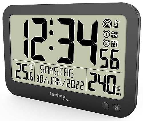 Reloj digital Technoline WS8026 termometro pared mando temporizador 3