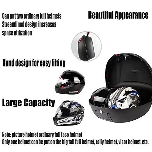 Boîte de queue de moto étanche avec dossier et kit de montage complet - 7