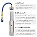 AC A/C Oil and Dye Injector Refrigerant Tools with Snap Quick Coupler R-134a R410a R22 R12 System 1/4