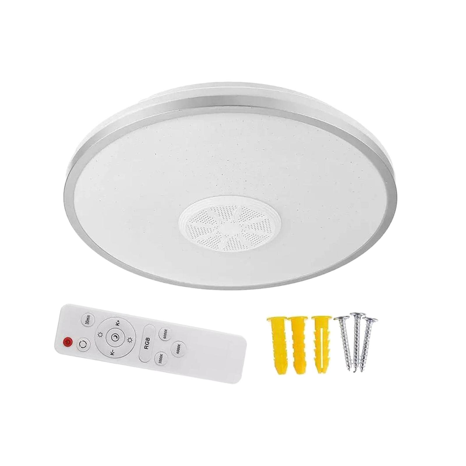 Smart LED Ceiling Light Bluetooth Music Speaker RGB with Remote Style 2 34cm-picture-16