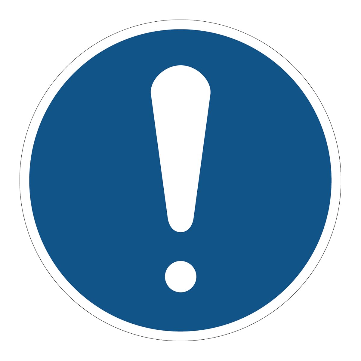 Mandatory NF ISO7010 Mandatory Mandatory Sticker - Round Laminated Laminated Sign - Water and UV Resistant - General Mandatory Sign - Diameter 15 cm