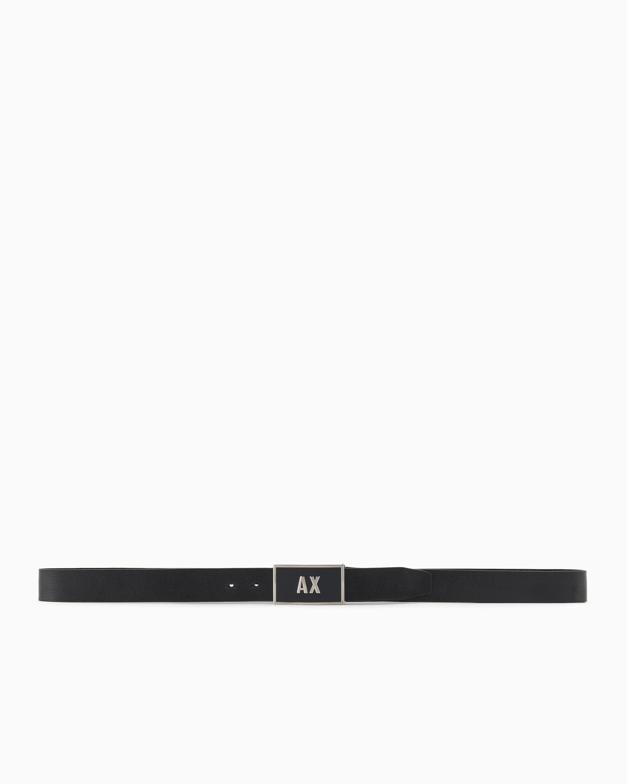 Armani Exchange Cintura gift set uomo doppia fibbia nera