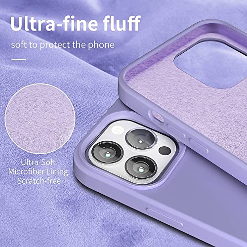 Image of MIDOS Back Cover Compatible with iPhone 14 Pro Max Case Liquid Silicone Full Protection Shock Proof Back Cover for iPhone 14 Pro Max (2022) 6.7 inch (Purple)