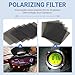 Happysnow Linearer Polarisationsfilm, LCD/LED-Polarisationsfilter für Polarisationsfotografie, 10 X 10 cm, 5 Stück, Ohne Klebstoff