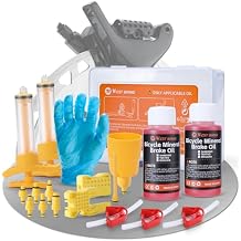WEST BIKING Brake Bleed Kit لـ Shimano، مكابح القرص الهيدروليكية Tektro، مجموعة نزيف سائل فرامل الدراجة مع سائل فرامل الزيت المعدني سعة 120 مل، موصل لـ MTB/فرامل دراجة الطريق