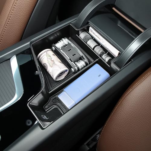 RUNROAD Center Console Organizer Tray Compatible with Volvo XC60 (2018-2025) / XC90 (2021-2024) / S90 S60 (2020-2025) V60 V90 Accessories Insert Armrest Tray Middle Console Organizer