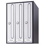 ARREGUI Front Vertical Buzón de Comunidad para Interior | Buzones para Comunidades de Vecinos | Acero Negro e Inoxidable | DIN A4 | 40 x 32 cm (Alto x Fondo) | Cerradura Seguridad EN 13724| 16 Buzones